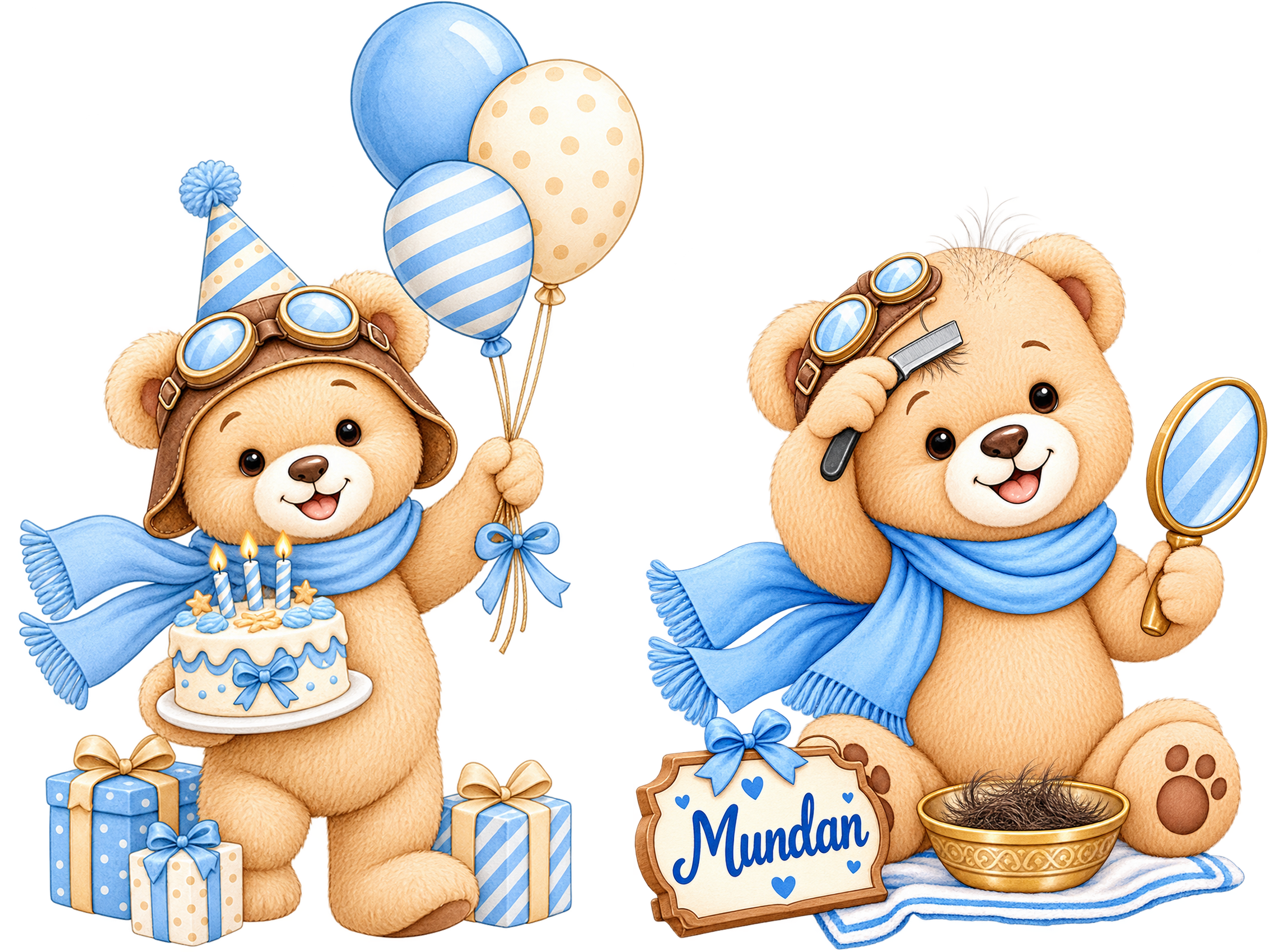 Trinaay Birthday and Mundan Celebration Teddy